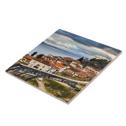 Ohrid, N. Macedonië, cityscape foto, Tegeltje (Zijkant)