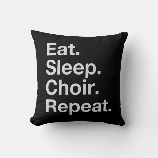 OHSChoir EatSleepChoirRepeat/Tiger Dark Pillow Kussen (Voorkant)
