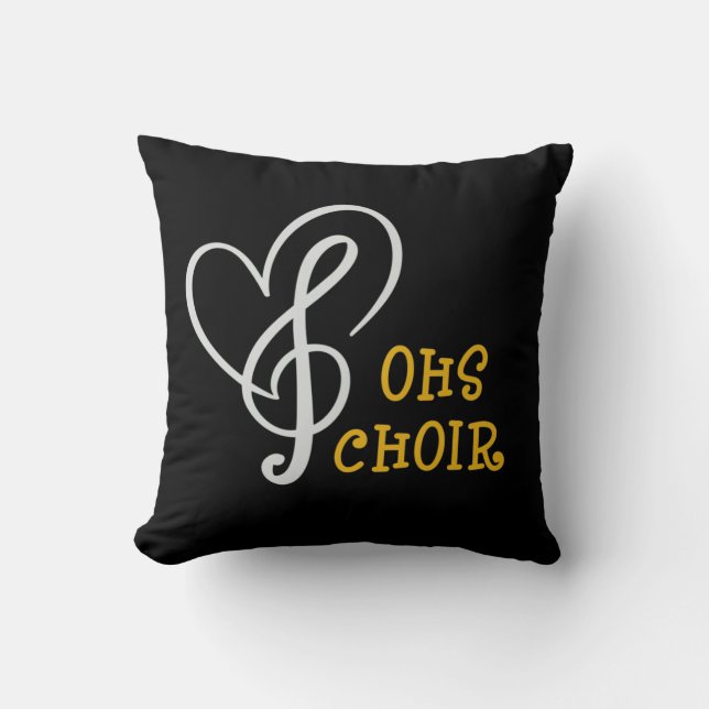 OHSChoir Heart/Tiger Dark Pillow Kussen (Voorkant)