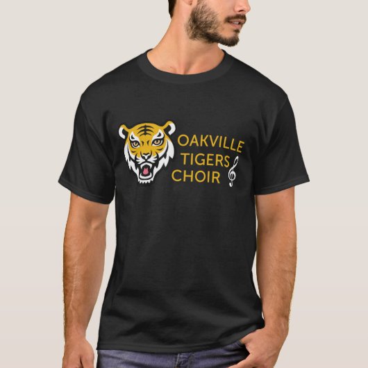 OHSChoir Tiger Mannen donker T-shirt (Voorkant)
