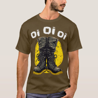 Oi Oi Oi Punk Rock Combat Boots Skinhead Muziek Oi T-shirt