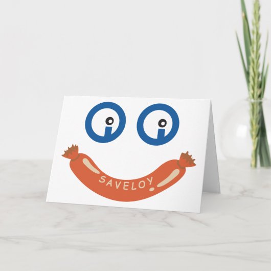 Oi Oi Saveloy 'CUSTOMISABLE' Greeting Card Kaart (Voorkant)