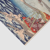 Ōi River tussen de provincies Suruga en Tōtōmi Tissuepapier (Detail)