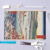 Ōi River tussen de provincies Suruga en Tōtōmi Tissuepapier (Craft)