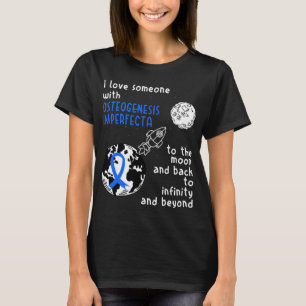 OI Warrior Ik hou van Osteogenesis Imperfecta T-shirt