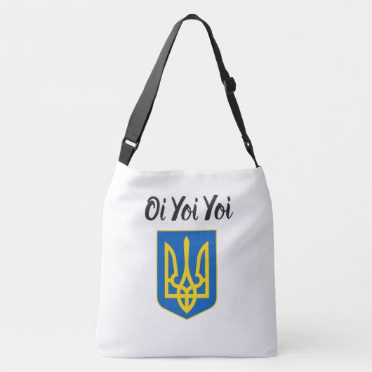Oi Yoi Yoi Ukraine Tryzub Canvas tas (Achterkant)