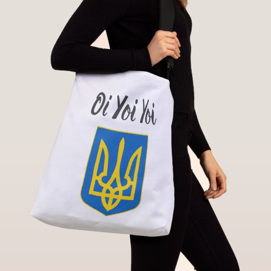 Oi Yoi Yoi Ukraine Tryzub Canvas tas (Dichtbij)