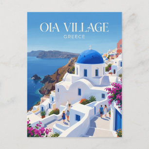 Oia-dorp Griekenland Briefkaart