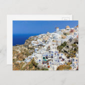 Oia, dorp op het eiland Santorini, Noord-Griekenla Briefkaart (Voorkant / Achterkant)