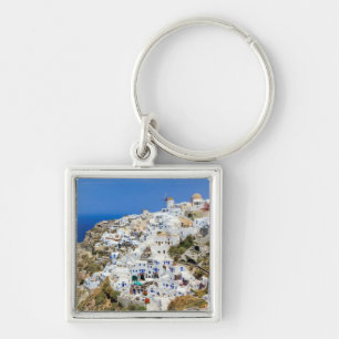 Oia, dorp op het eiland Santorini, Noord-Griekenla Sleutelhanger