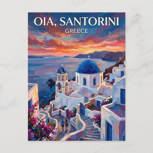 Oia Griekenland Briefkaart (Voorkant)