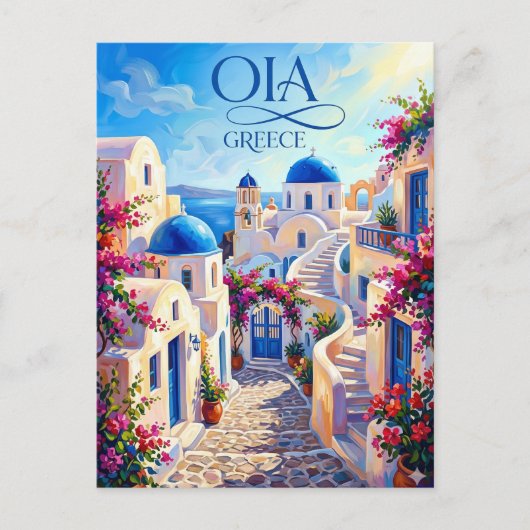 Oia Griekenland Briefkaart (Voorkant)