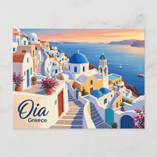 Oia Griekenland Briefkaart (Voorkant)