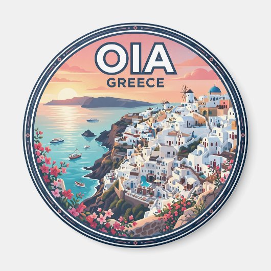 Oia Griekenland Magneet (Voorkant)