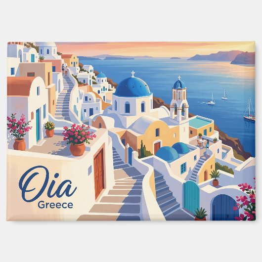 Oia Griekenland Magneet (Voorkant)