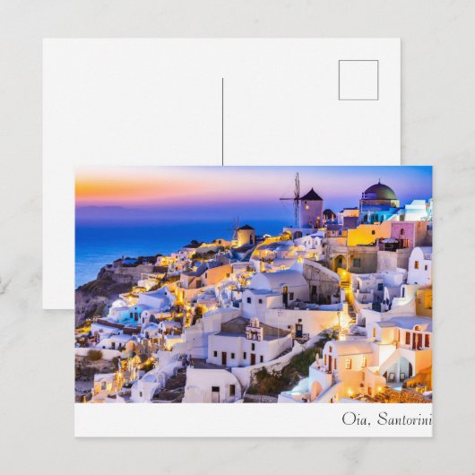 Oia Santorini Briefkaart (Voorkant / Achterkant)