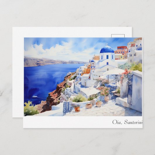 Oia Santorini Briefkaart (Voorkant / Achterkant)