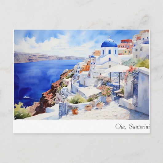 Oia Santorini Briefkaart (Voorkant)