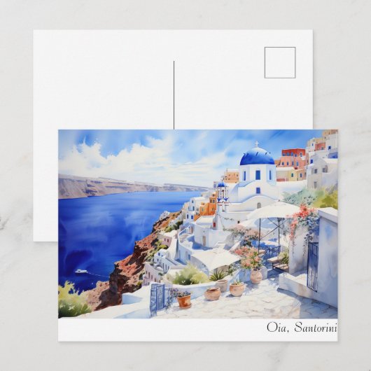 Oia Santorini Briefkaart (Voorkant / Achterkant)