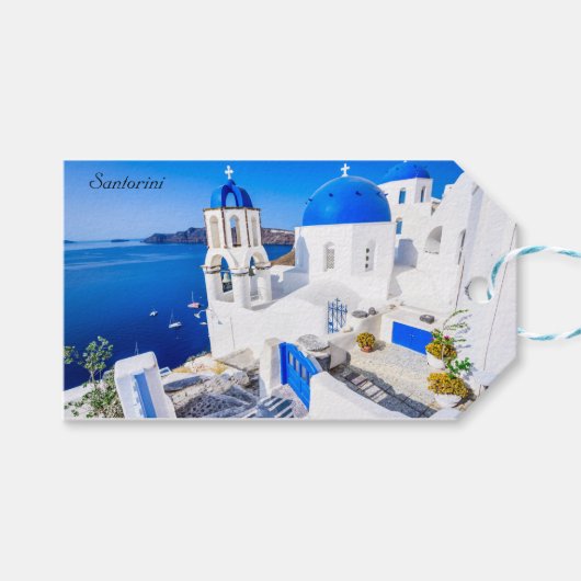 Oia Santorini Cadeaulabel (Voorkant (Horizontaal))