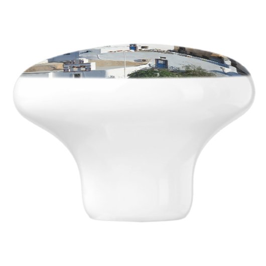 Oia Santorini Dresser Knob Keramische Knop (Zijkant)