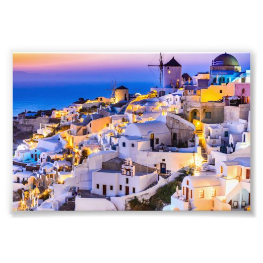 Oia Santorini Foto Afdruk (Voorkant)