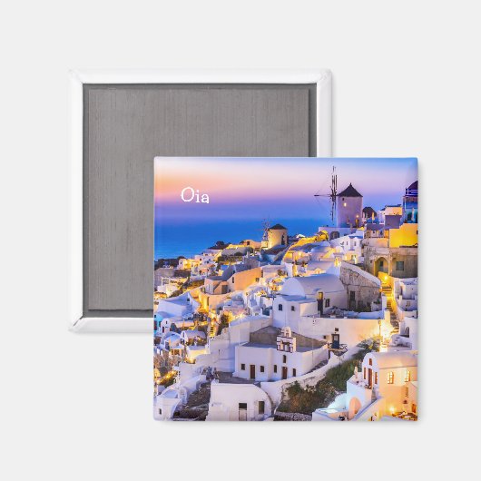 Oia, Santorini Greece Magneet (Voorkant / Achterkant)