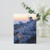 Oia Santorini Greece Sunset Briefkaart (Staand voorkant)