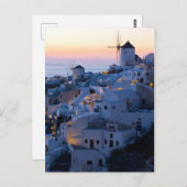 Oia Santorini Greece Sunset Briefkaart (Voorkant / Achterkant)
