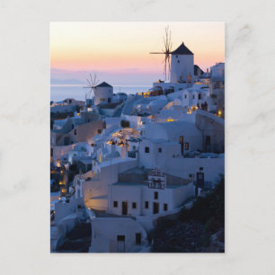 Oia Santorini Greece Sunset Briefkaart
