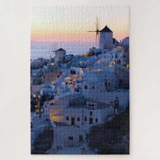 Oia Santorini Greece Sunset Legpuzzel (Verticaal)