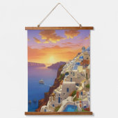 Oia, Santorini, Griekenland Art Hangend Wandkleed (Voorkant)
