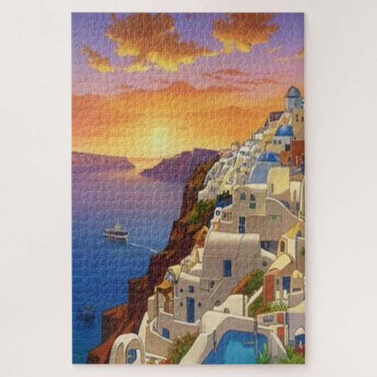 Oia, Santorini, Griekenland Art Legpuzzel (Verticaal)