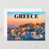 Oia Santorini, Griekenland Briefkaart (Voorkant / Achterkant)