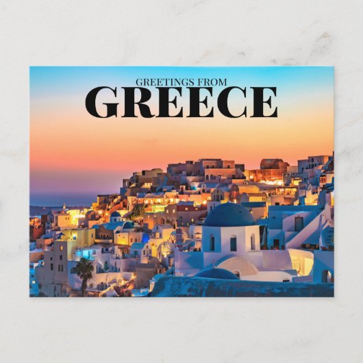 Oia Santorini, Griekenland Briefkaart (Voorkant)