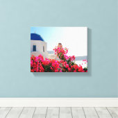 Oia Santorini, Griekenland Fotografie Canvas Afdruk (Insitu (Houten vloer))