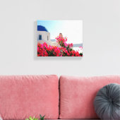 Oia Santorini, Griekenland Fotografie Canvas Afdruk (Insitu (Woonkamer))