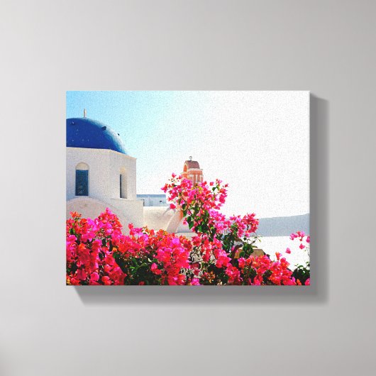 Oia Santorini, Griekenland Fotografie Canvas Afdruk (Voorkant)