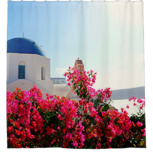 Oia Santorini, Griekenland Fotografie Douchegordijn