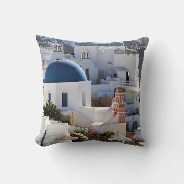 Oia, Santorini Griekenland, Fotografie, Pillow Kussen (Voorkant)