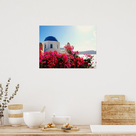 Oia Santorini, Griekenland Fotografie Poster (Keuken)