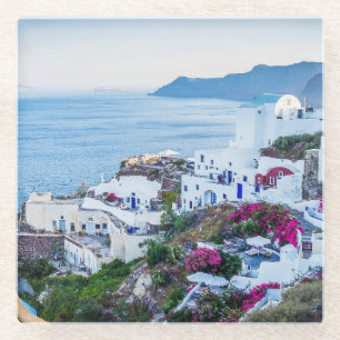Oia, Santorini, Griekenland Glazen Onderzetter