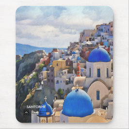 Oia, Santorini. Griekenland.Olievlekken. Gift Mous Muismat