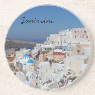 Oia, Santorini-Griekenland Zandsteen Onderzetter
