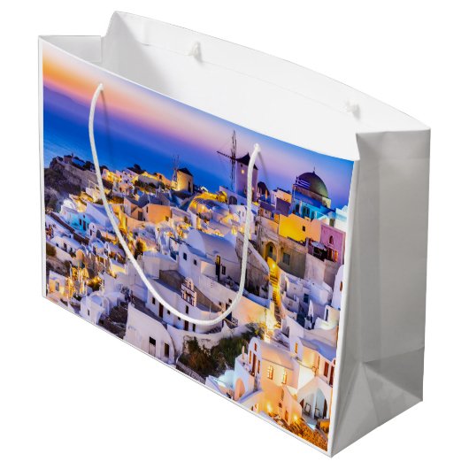 Oia Santorini Groot Cadeauzakje (Achterkant Gekanteld)