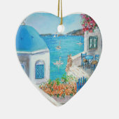 Oia, Santorini Heart Ornament (Rechts)