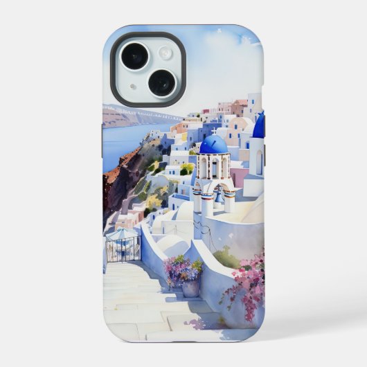 Oia Santorini iPhone 15 Case (Achterkant)