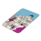 Oia Santorini Island Greece Whimsical Illustration Magneet (Linkerzijde)