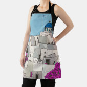 Oia Santorini Island Greece Whimsical Illustration Schort (Insitu)