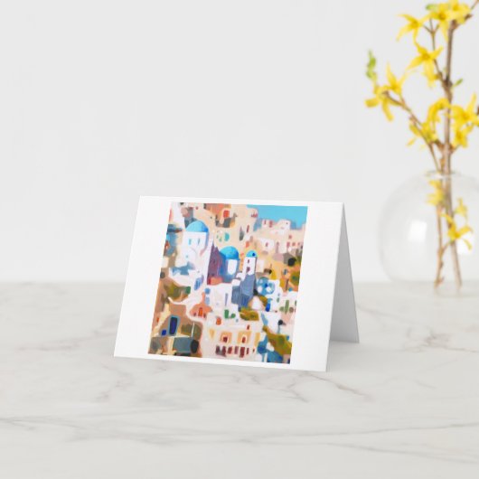 Oia Santorini Kaart (Gele Bloem)